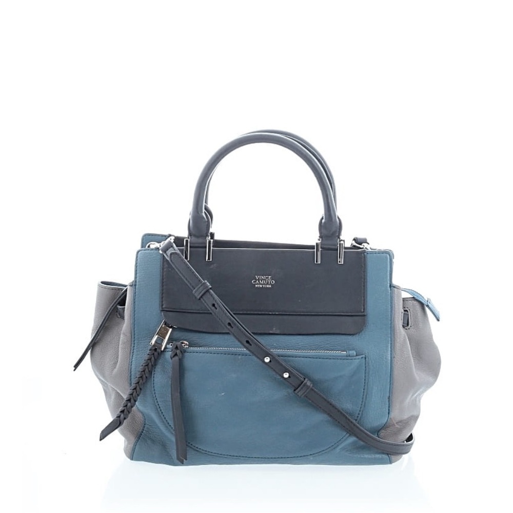 Vince Camuto Two-Tone Blue and Gray Satchel
